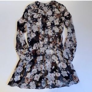 Intermix silk lace up dress